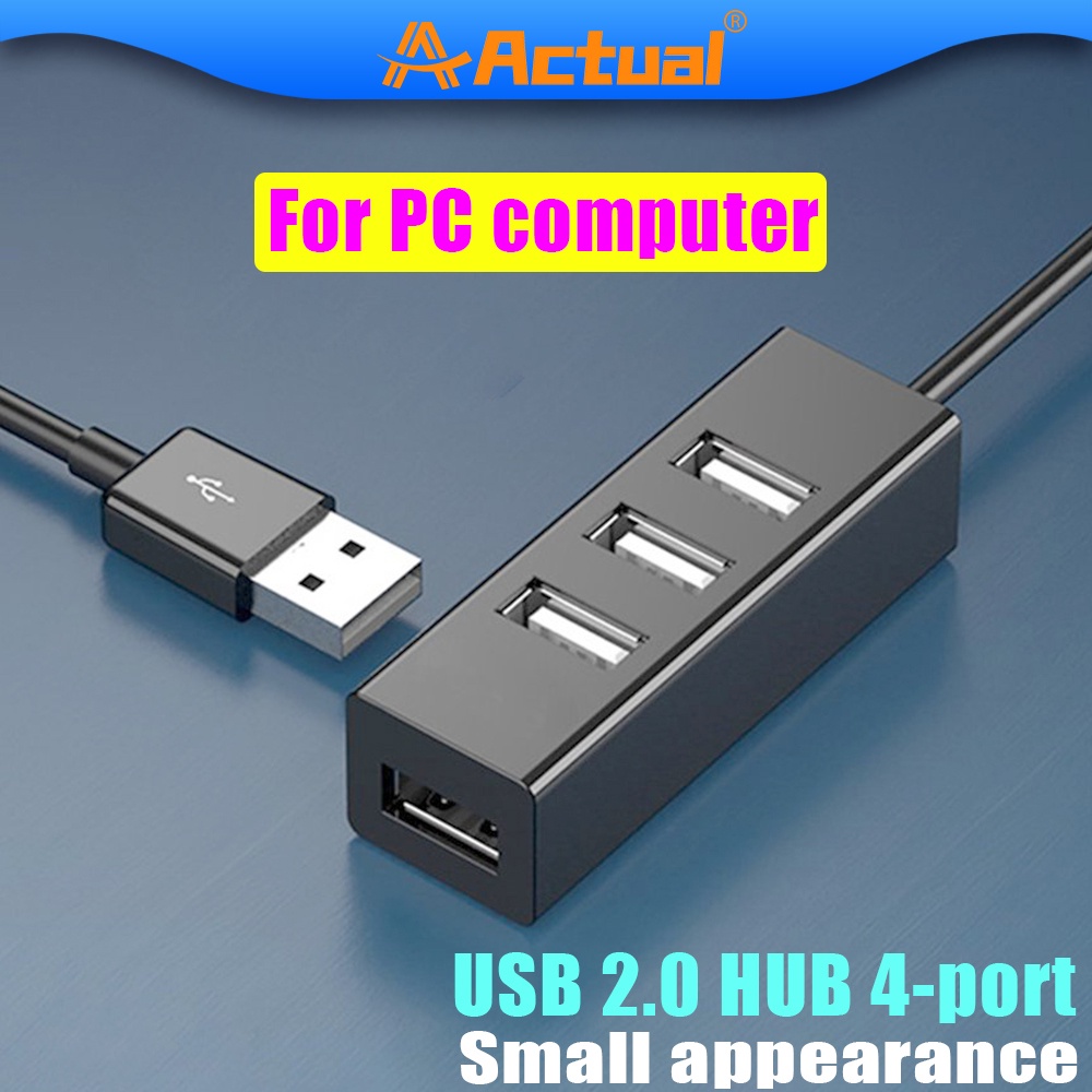 Actual【COD】4 Ports USB HUB  Portable Multi Function Original- Garansi Resmi 6 bulan