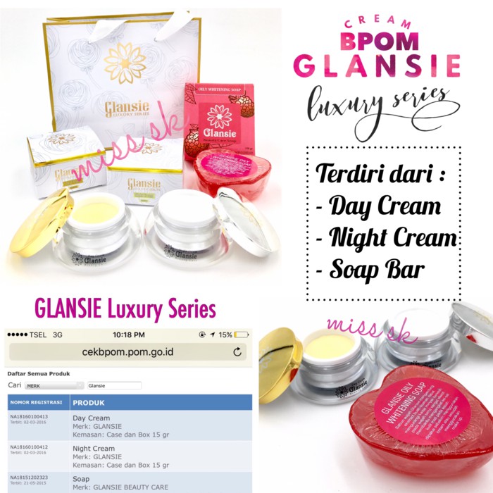 Luxury Series Paket Cream Glansie Luxury BPOM