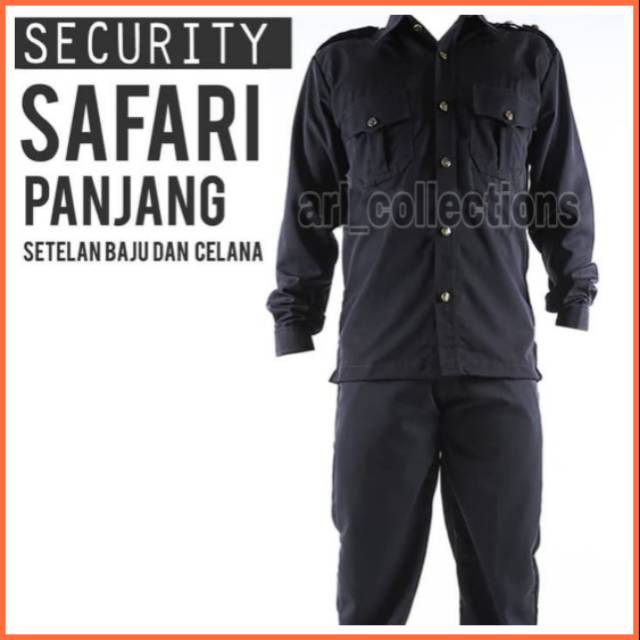 Seragam safari panjang/sapari/seragam satpam/security/setelan safari/supir/polri/PNS