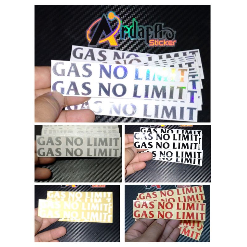 STICKER KATA GAS NO LIMIT STIKER CUTTING