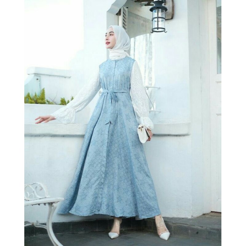 New Zanna Dress Baby Blue By Gamaleea