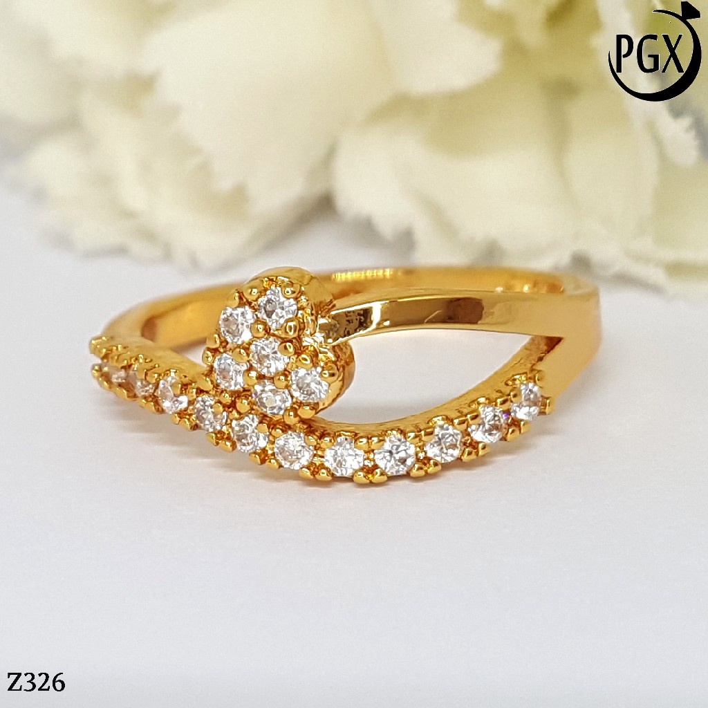 PGX Cincin Xuping Wanita Perhiasan Lapis Emas Aksesoris Fashion Premium - Z326