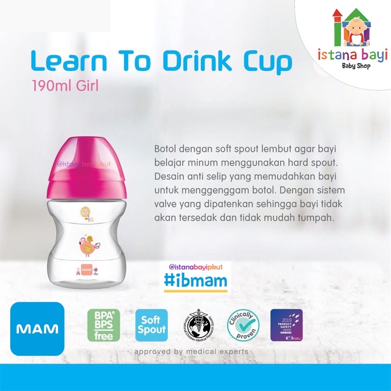 MAM Learn To Drink Cup 190ml - Botol Minum Bayi