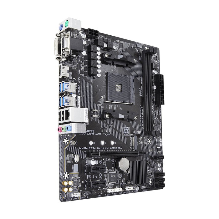 Mainboard Gigabyte A320M-S2H - AM4 - Mainboard AMD A320M 2SH - AMD AM4 Gigabyte A320MS2H