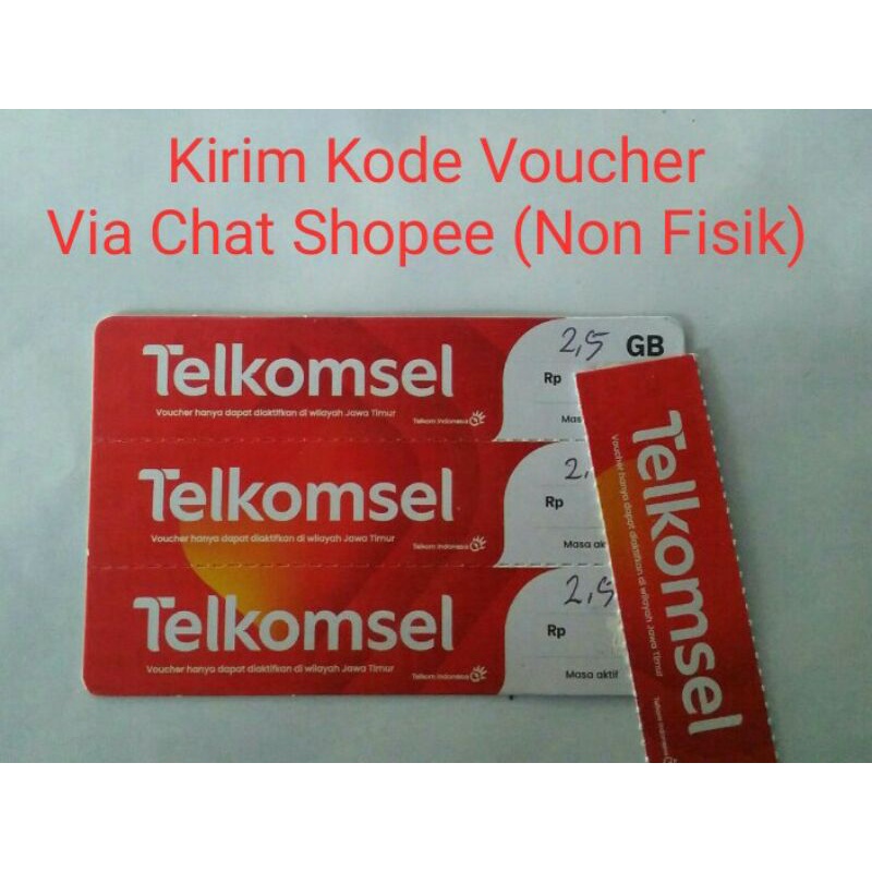 (KIRIM KODE VOUCHER VIA CHAT NON FISIK) Telkomsel 2,5 GB 5 Hari