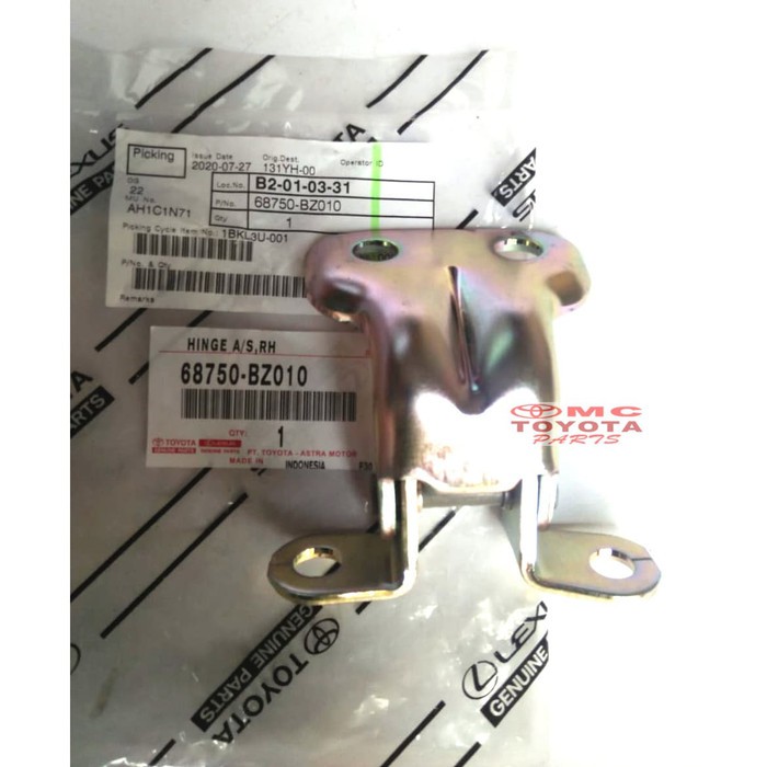 Engsel Pintu Hinge Assy Depan kanan Agya Ayla Avanza Rush Calya 68750-BZ010