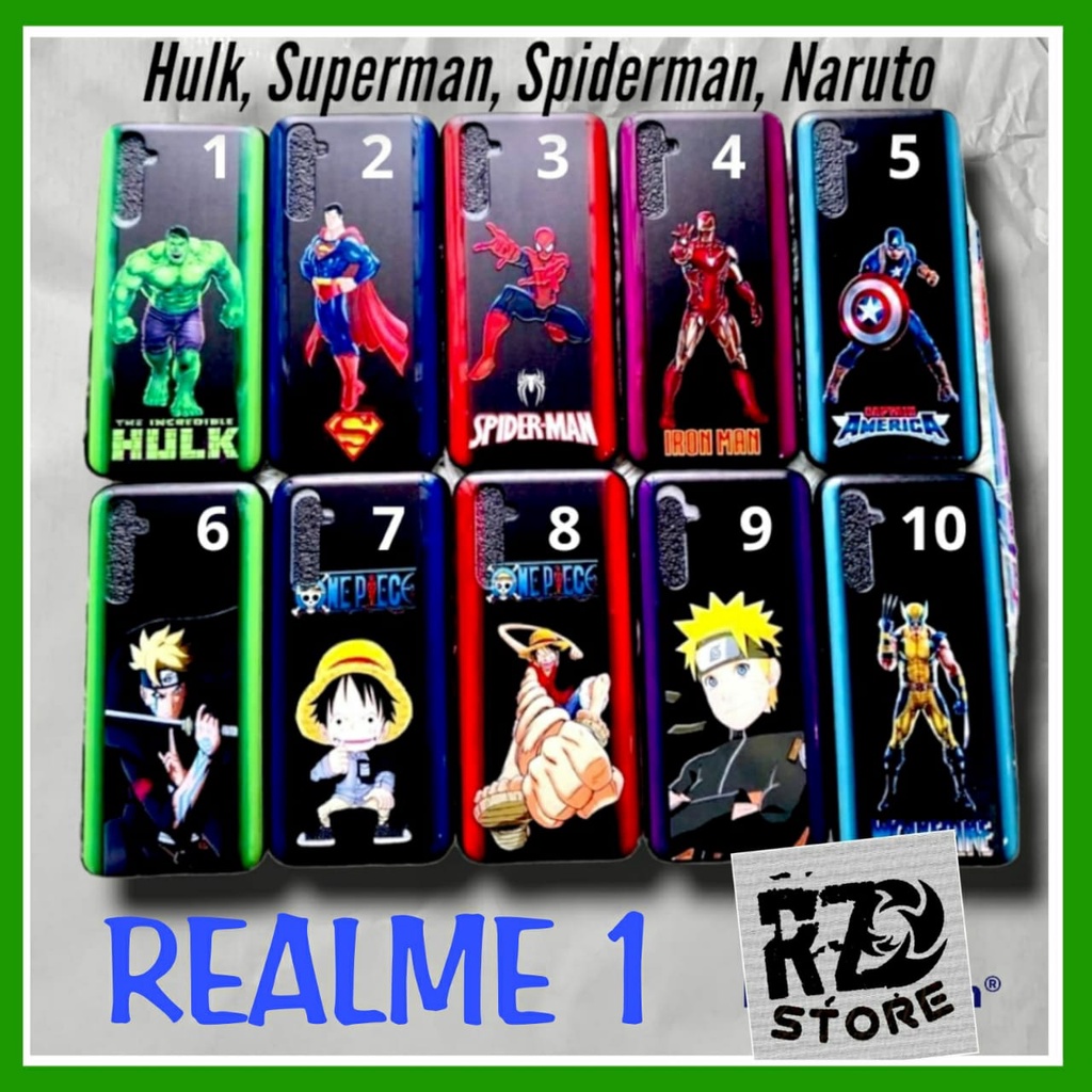 Fuze Case KARAKTER superhero Naruto REALME C1 C2 C3 C11 C15 HARD CASE CASING