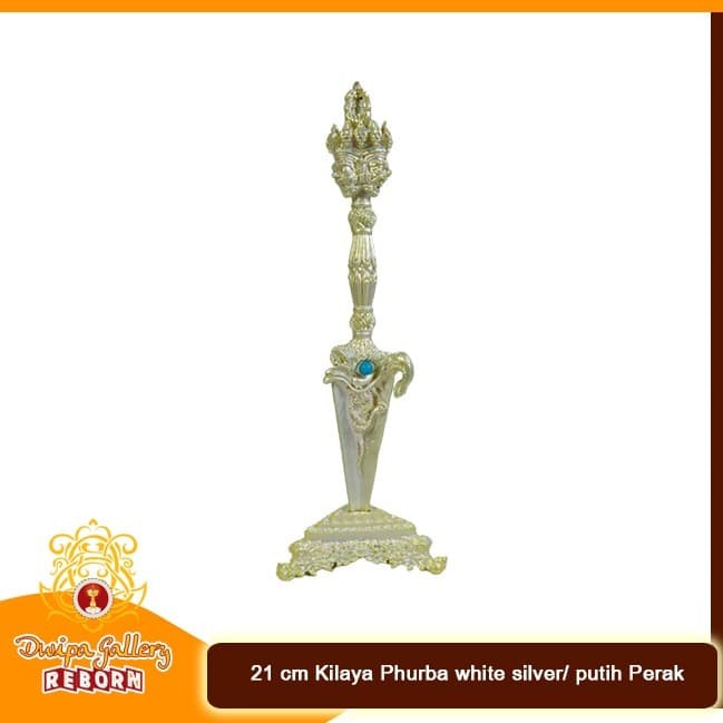 21 cm Kilaya Phurba white silver/ putih Perak