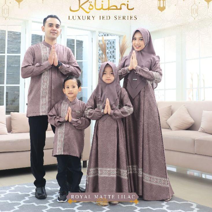 Harga TERMURAAH.. Kolibri Luxury Adha Series | Gamis dan Koko Family Set | Gamis dan Koko Couple Sar