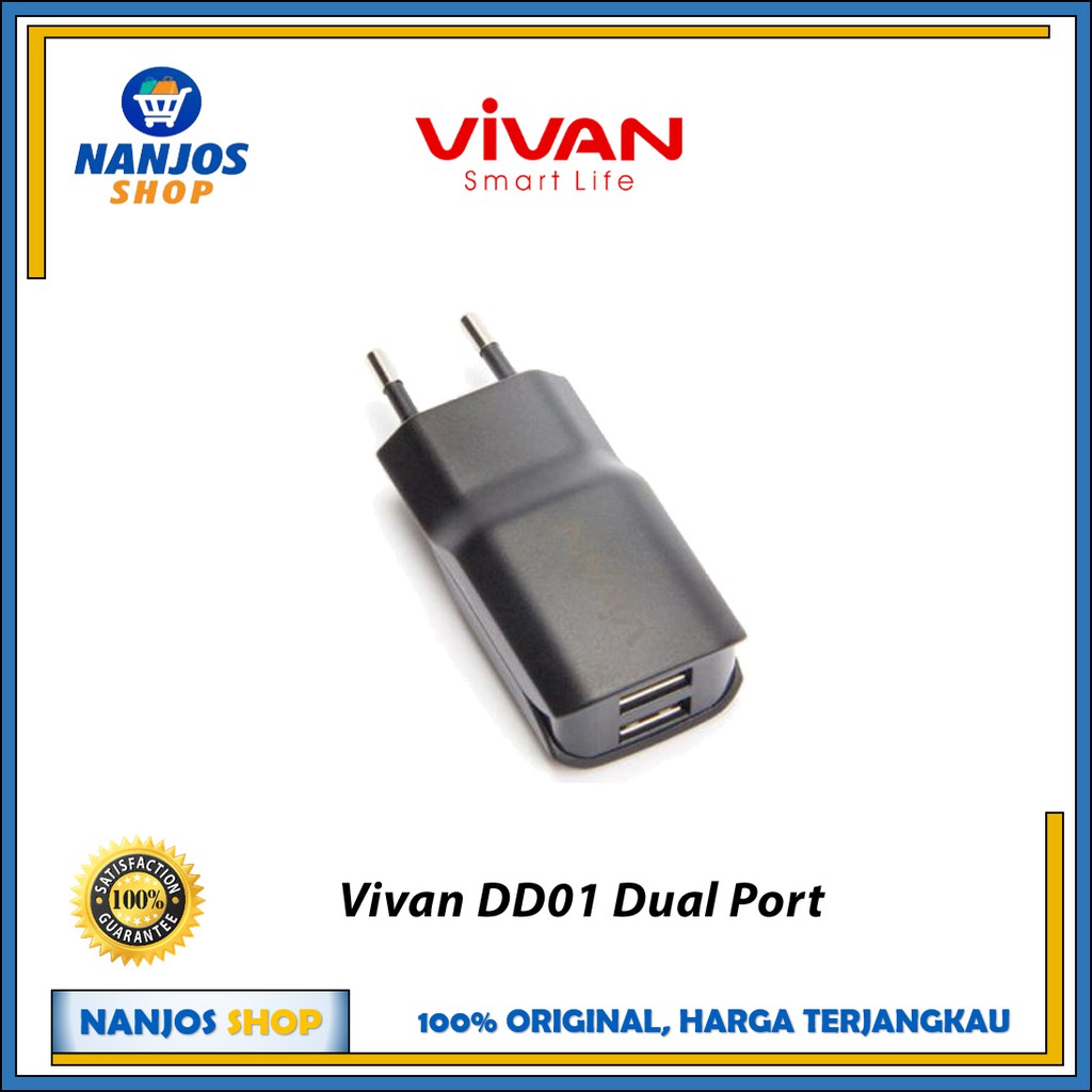 Vivan Charger Adaptor Batok Kepala Fast Charging Power Dd01 Dual Port