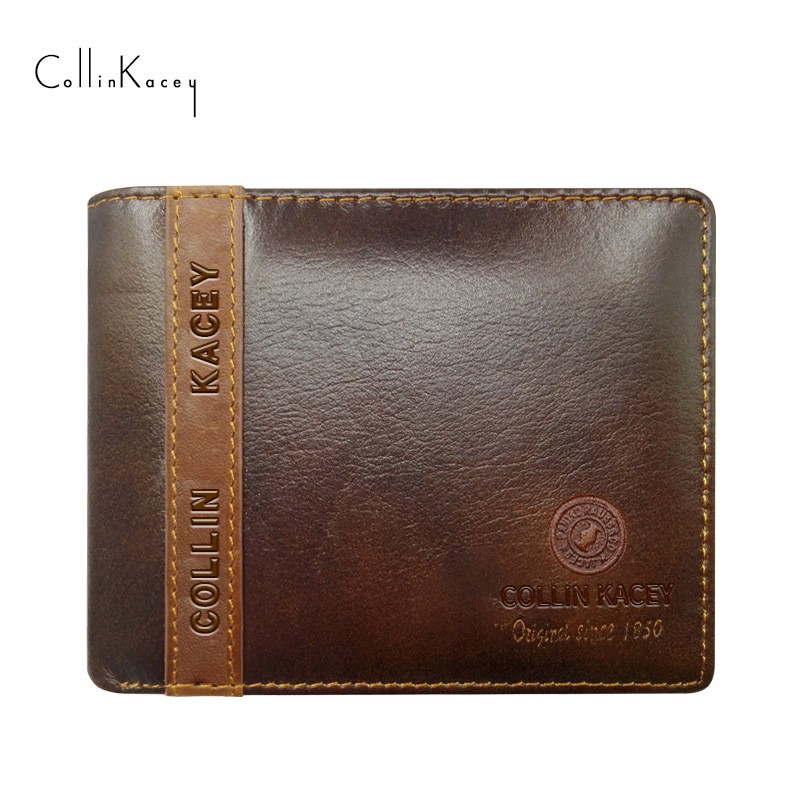 [ORIGINAL] Collin Kacey Dompet Lipat Pria Import Kulit Sapi Asli Short Men's Wallet Genuine Leather