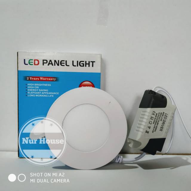 lampu downlight led 3 watt bulat panel led inbow plafon emico