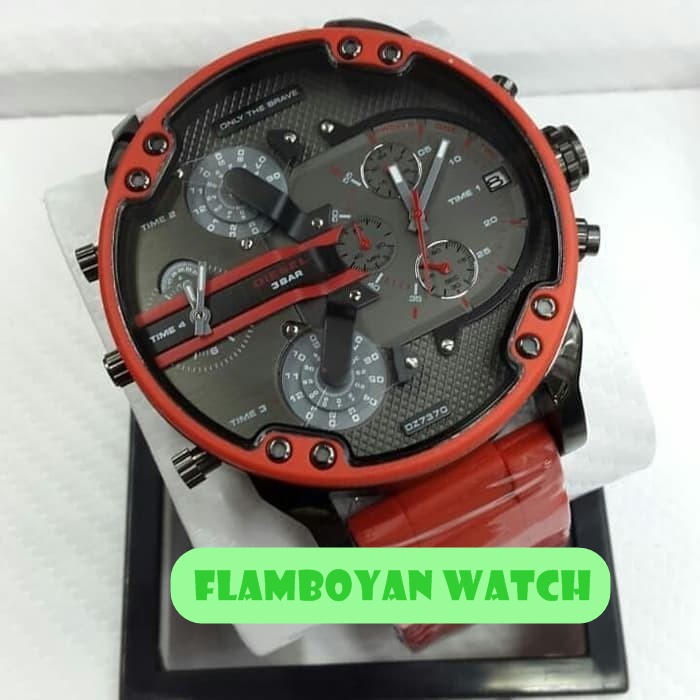 MEGA SALE JAM TANGAN PRIA DIESEL RED DZ7370 DZ 7333 DZ7312 DZ7315 GARANSI 1 TH