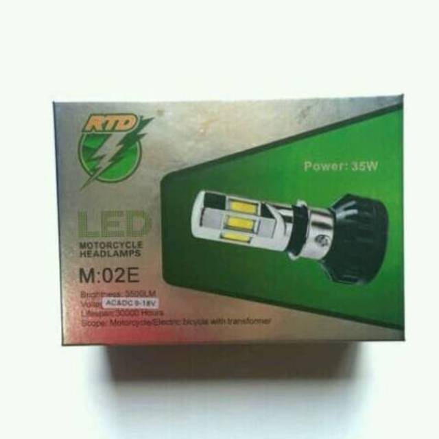 Headlamp 6 Sisi LED RTD / Led RTD 6 Mata / Lampu Utama Motor 6 Mata RTD / Led 6 Sisi RTD