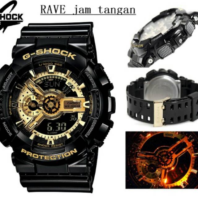 Jam tangan merk casio G-shock original bm type ga 110 baterai