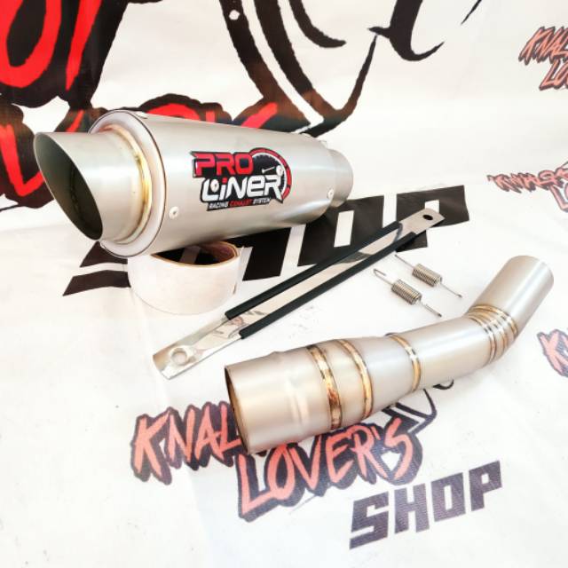 Knalpot Pro Liner Titanium Look CBR 250 - R25 - MT25 - Z250 - NINJA FI - NINJA 250 KARBU - DLL
