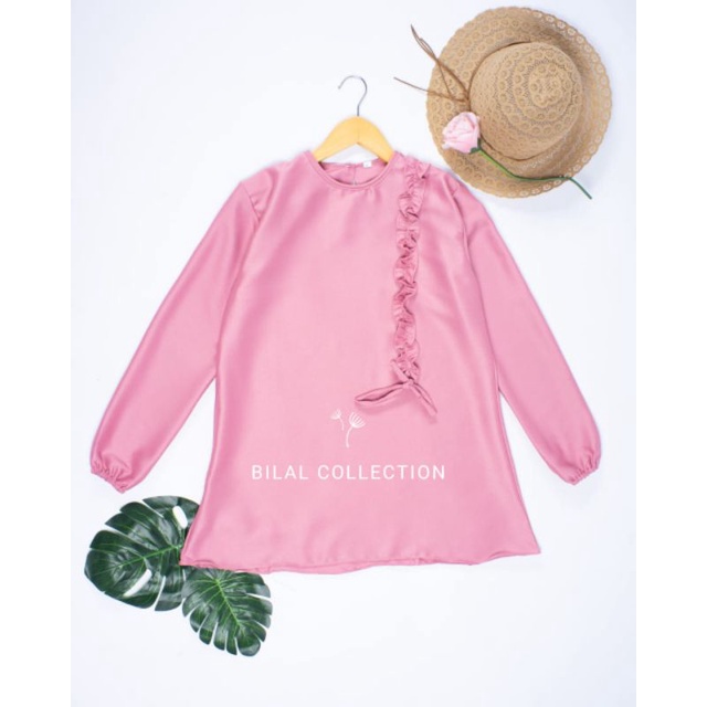 ATASAN DAYANA /ATASAN WANITA CEWEK / BAJU PESTA / ATASAN SIMPEL /ATASAN POLOS /ATASAN BLOUSE/ATASAN LENGAN PANJANG/ATASAN LENGAN PANJANG FASHION MUSLIM / ATASAN LENGAN PANJANG JUMBO-Pink