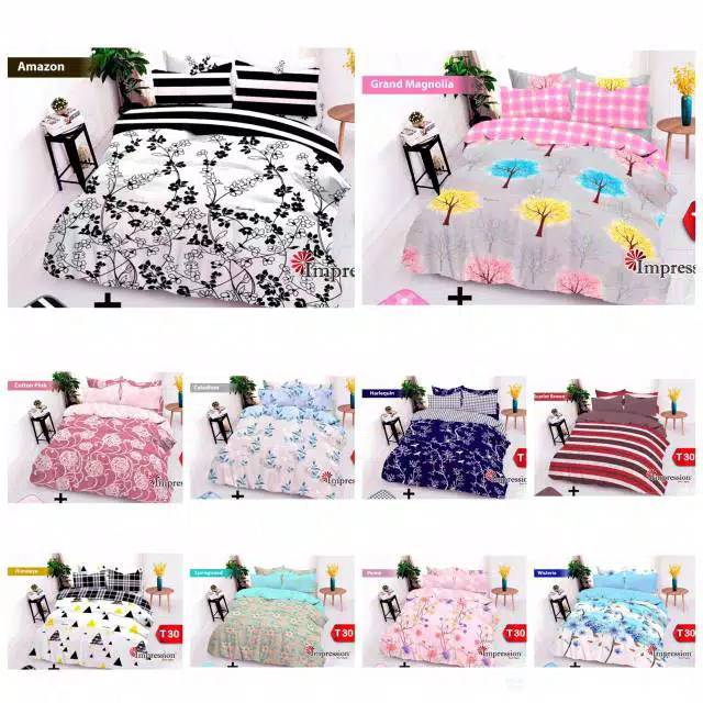 NEW SPREI IMPRESSION UK 180/160/200 T 30 CM (SEMI COTTON JEPANG )