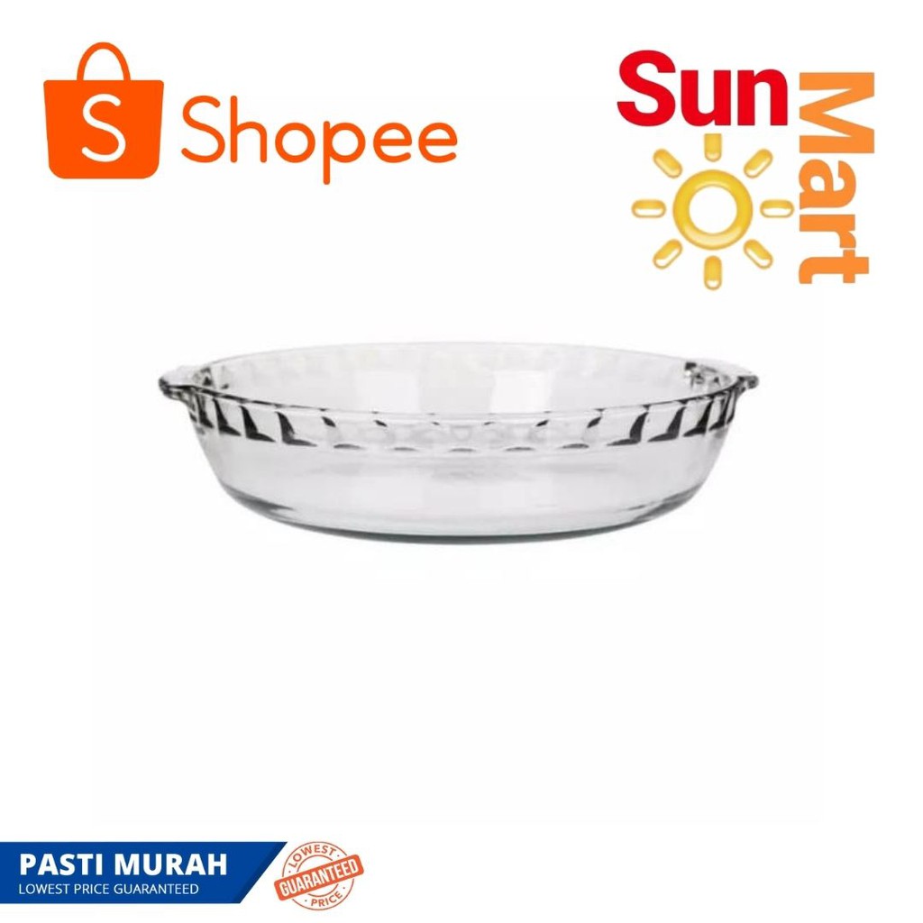 Mangkok kaca / Piring saji clear serving bowl 22 cm