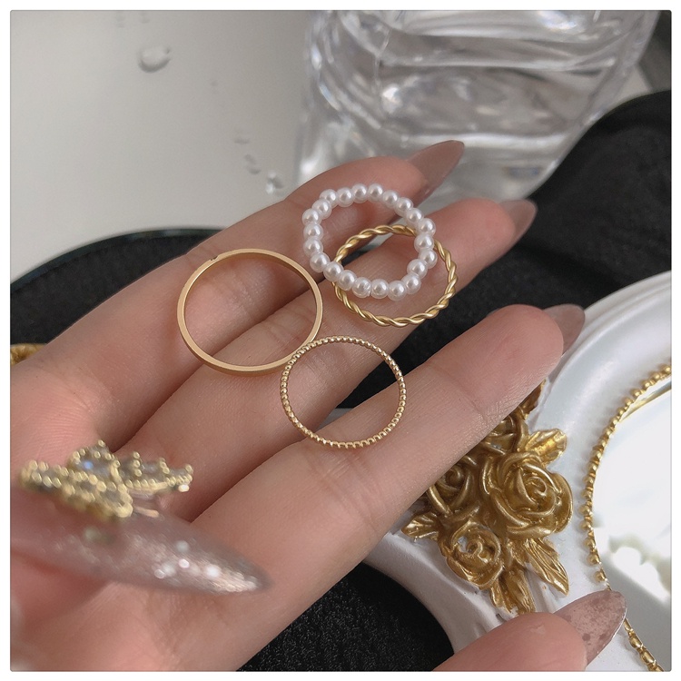 Set Cincin Mutiara Untuk Aksesoris