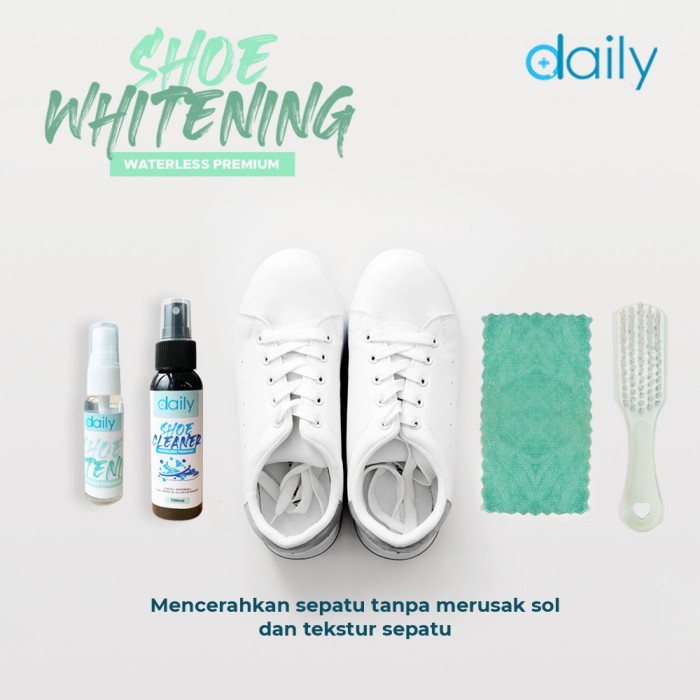 DAILY SHOE WHITENING WATERLESS 60ML SPRAY PEMUTIH SEPATU DAN  SNEAKERS