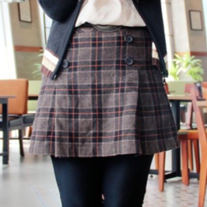 Brown Tartan Skirt