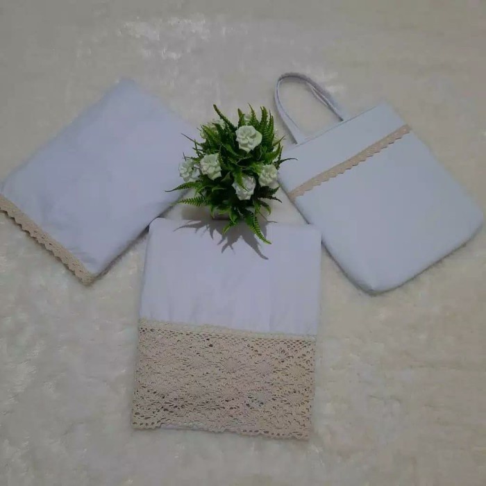 

Hampers Mukena Katun Renda Mikro MUKENA SAJADAH DAN TASBIH TERMURAH - Putih