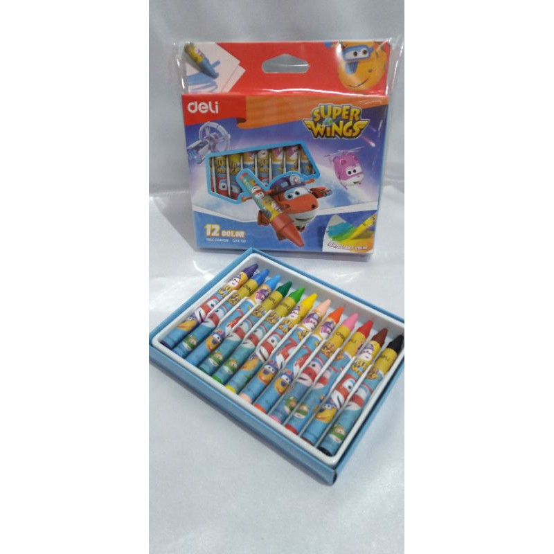 Deli C21000 WAX CRAYON 12 COLOUR