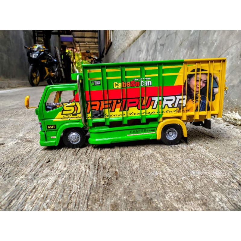 TRUK OLENG KAYU ASLI BISA BELOK UKURAN JUMBO MINIATUR TRUK