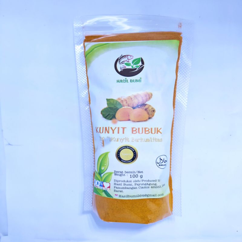 

KUNYIT BUBUK 100% ORIGINAL/TANPA BAHAN PENGAWET 100g