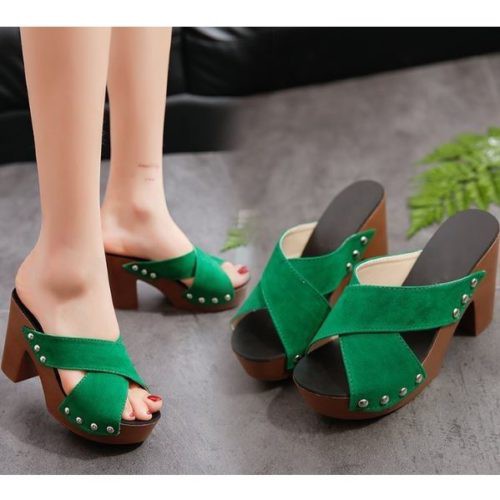 GI 3033 (SZ 35-39) RISCE SANDAL HIGH HEELS 10cm IMPORT WANITA CEWEK PEREMPUAN JAKARTA