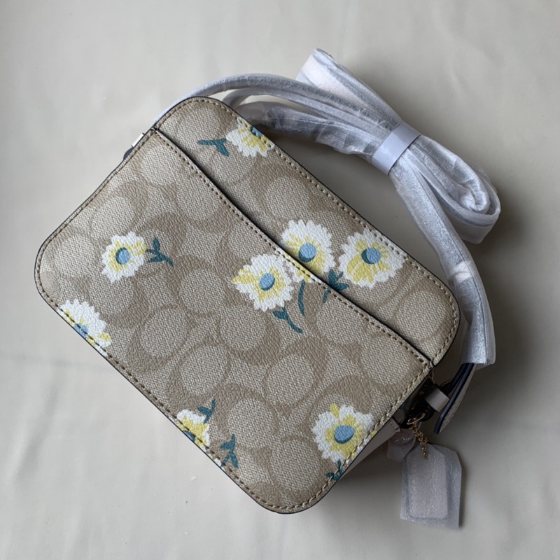 Coach Mini Camera Bag In Signature Canvas With Daisy Print(C3354)