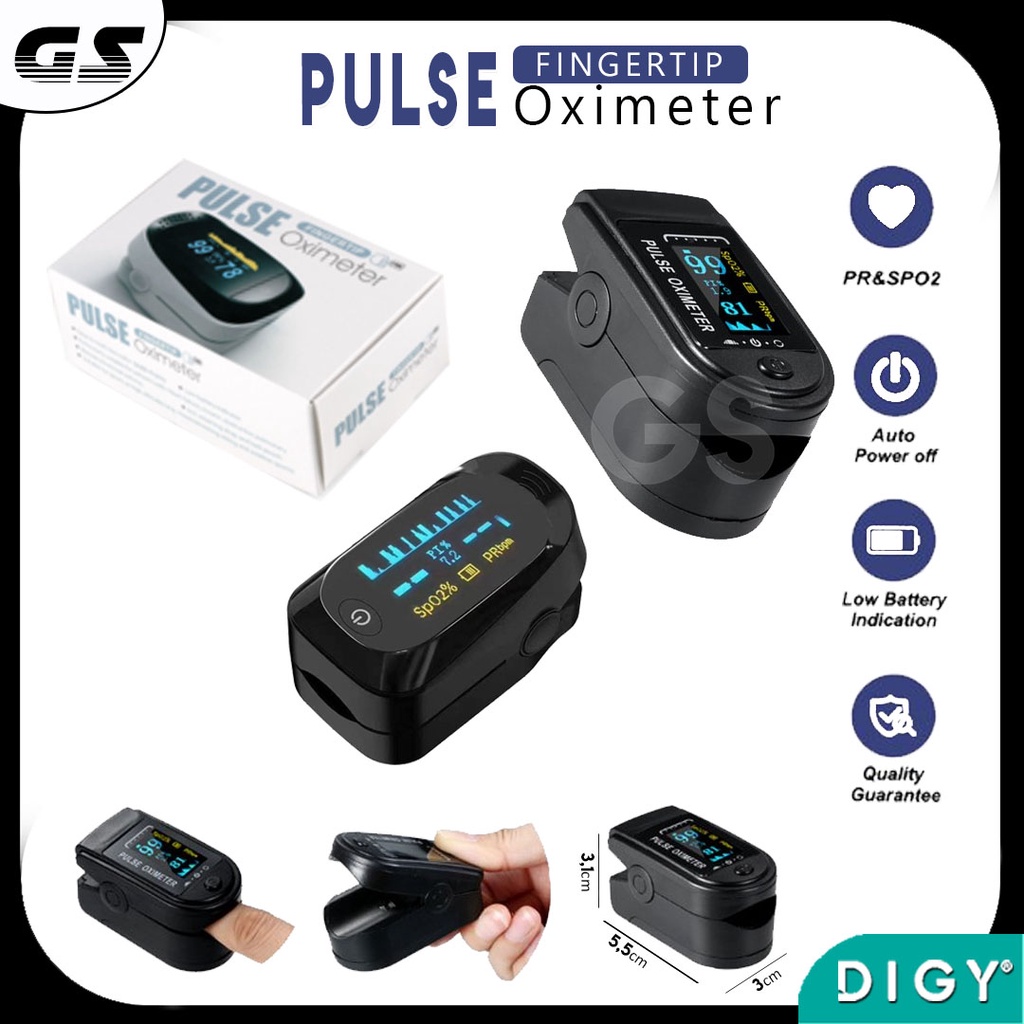Termurah Oxymeter oximeter  Pulse Fingertip, Original Alat Pengukur saturasi oksigen