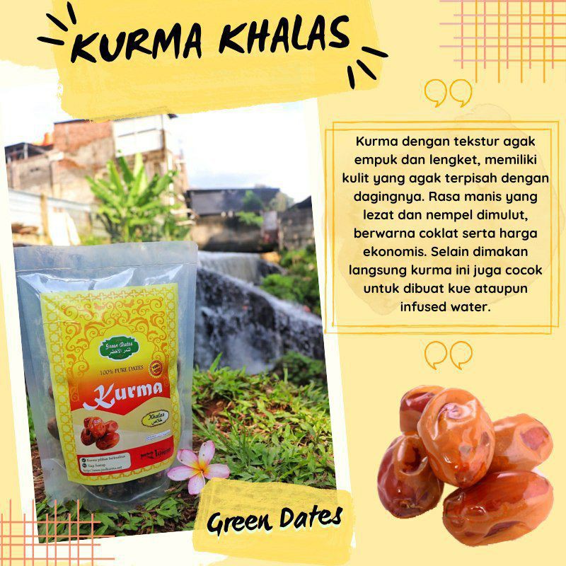 

KURMA KHALAS 1 KG / KURMA KERING / KURMA KHALAS SAAD / KURMA MURAH