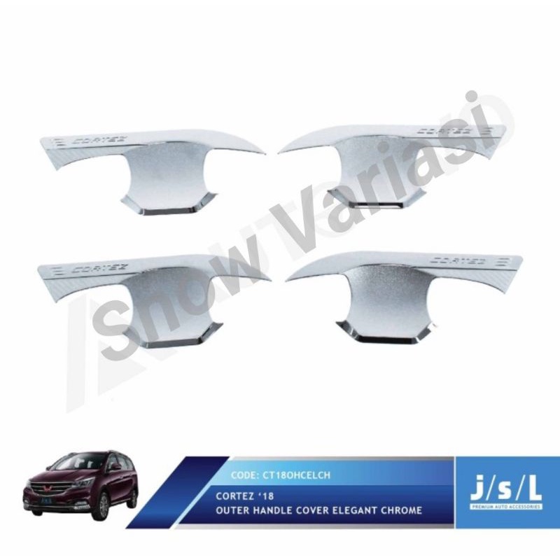 JSL Mangkok Pintu Wuling Cortez Outer Handle Cover Elegant Chrome