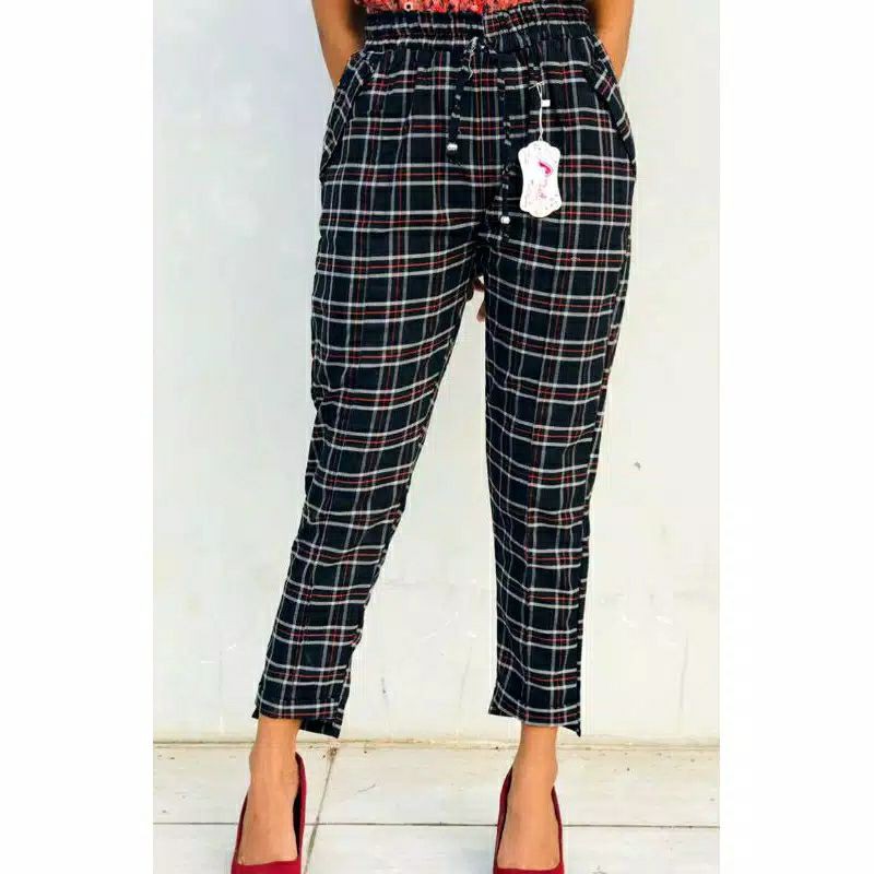 BAGGY PANTS FULL MELAR/BAGGY PANTS KOTAK KOTAK/LUNA ZARA KOTAK