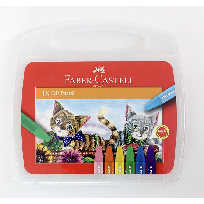

Maped Wax Crayon - Crayon Titi Oil Pastel - Crayon Faber Castell Crayon Kucing 18 Warna Faber