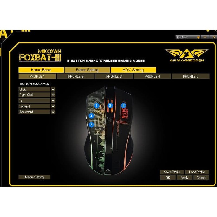 Armaggeddon Mikoyan Foxbat III Ironsight - Wireless Gaming Mouse