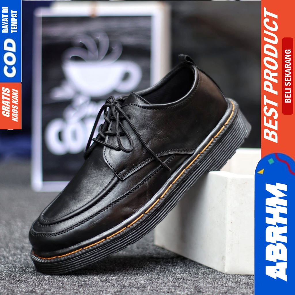 Abrhm Docc - Sepatu Formal Pria Pantofel Kulit Asli