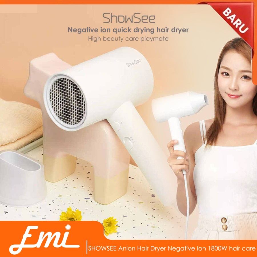 ShowSee Anion Hair Dryer Quick Dry Negative Ion Hair Care 1800W - A2