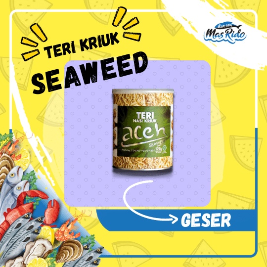 

Teri Nasi Kriuk Aceh Seaweed Siap Makan Renyah Gurih Praktis Termurah