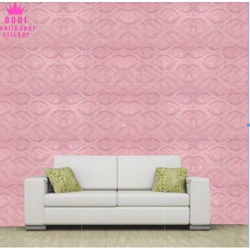 Wallpaper Sticker  81033-F6 Samar Pink - Wallpaper Sticker Termurah - Uk. 9mx45cm Merk BOBI