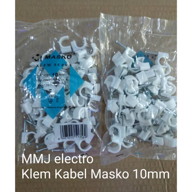 Klem Kabel Masko Supra 10MM Paku Beton Asli