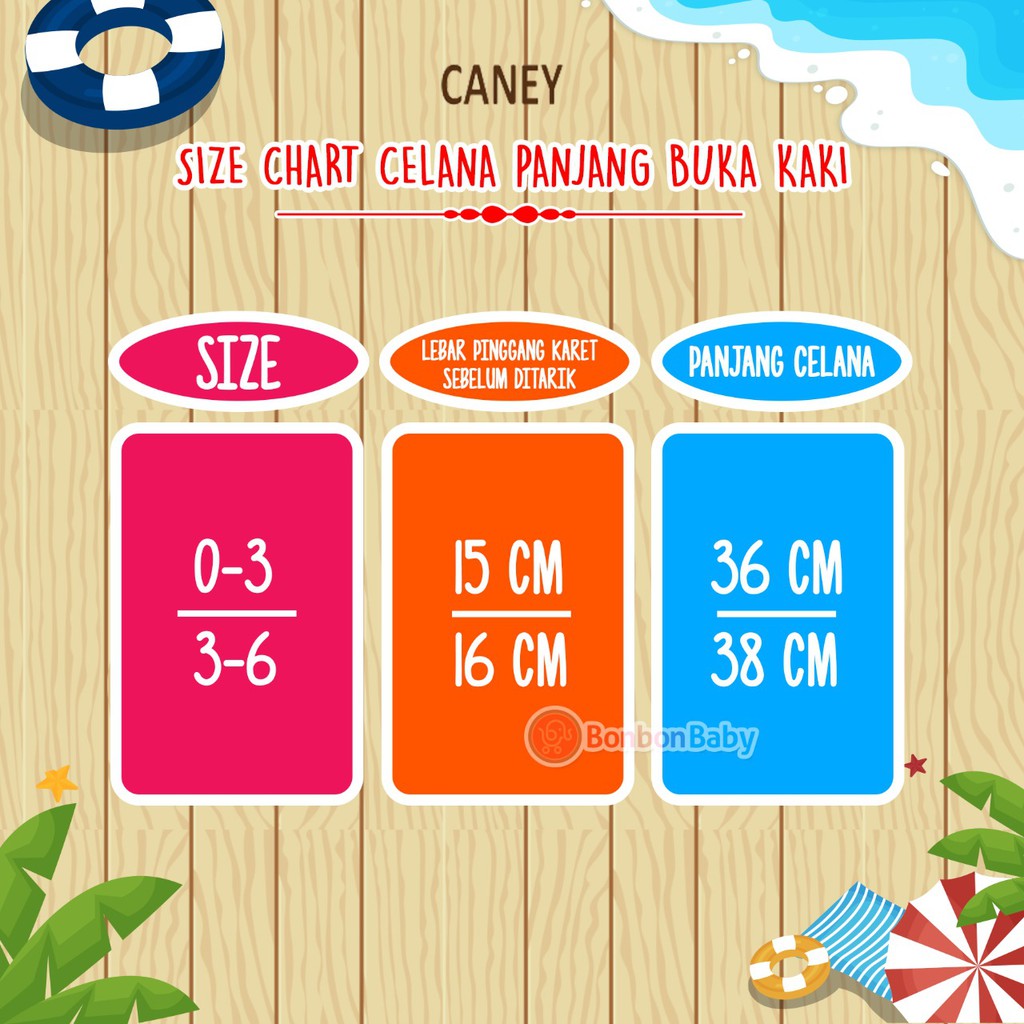 Caney celana panjang buka / tutup kaki isi 3 dasar putih / warna