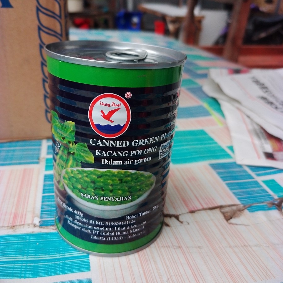 

HERRING BRAND Canned Green Peas / Kacang Polong Kaleng - 400 gram