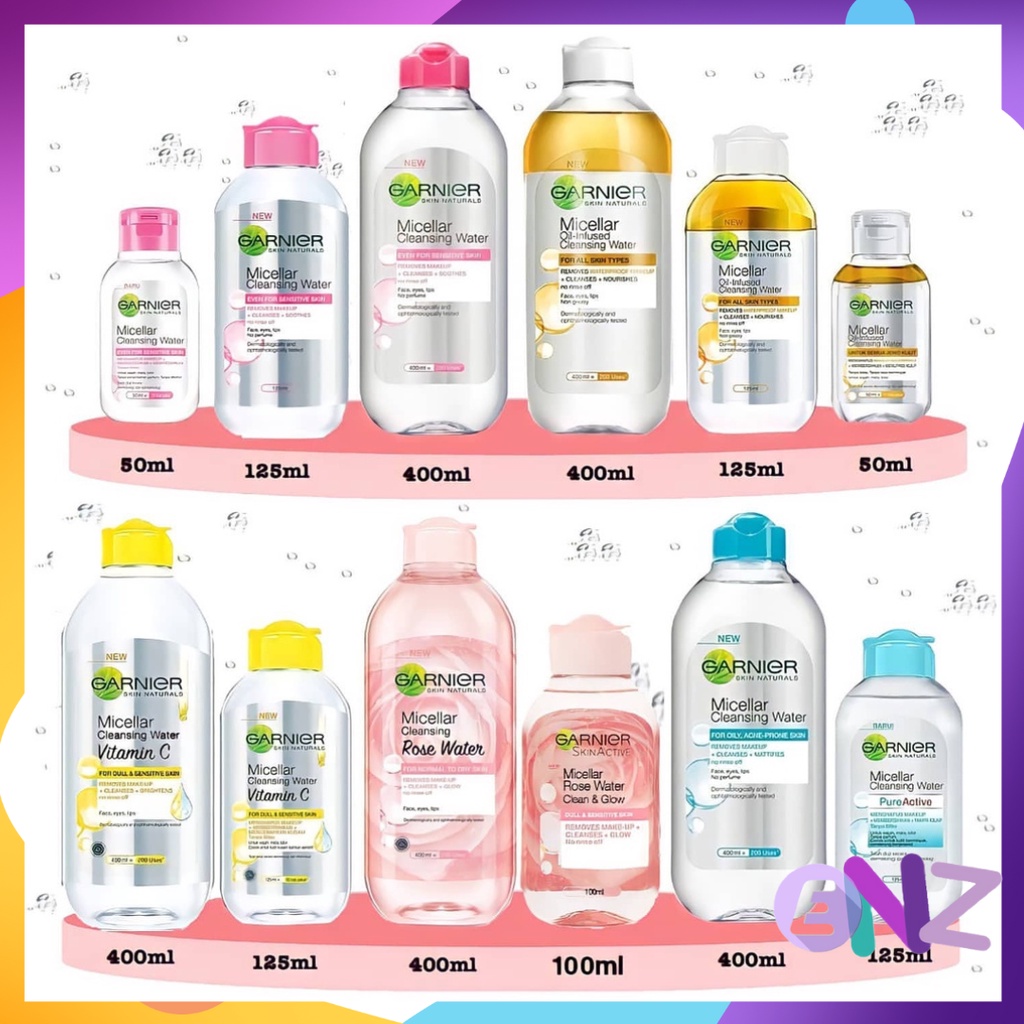 ENZ ® Garnier Micellar Cleansing Water / Pembersih Wajah /  Viva Milk Cleanser / Viva Face Tonic 125 ml 2012