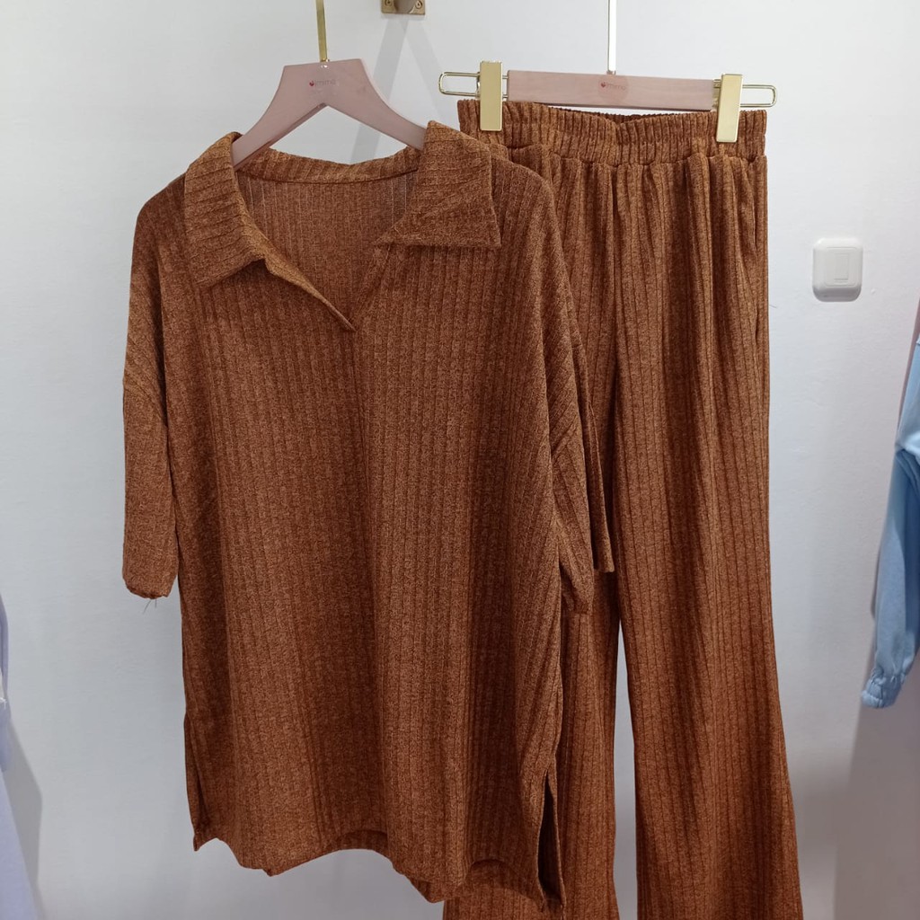 Dhya Knit Set-Mustard