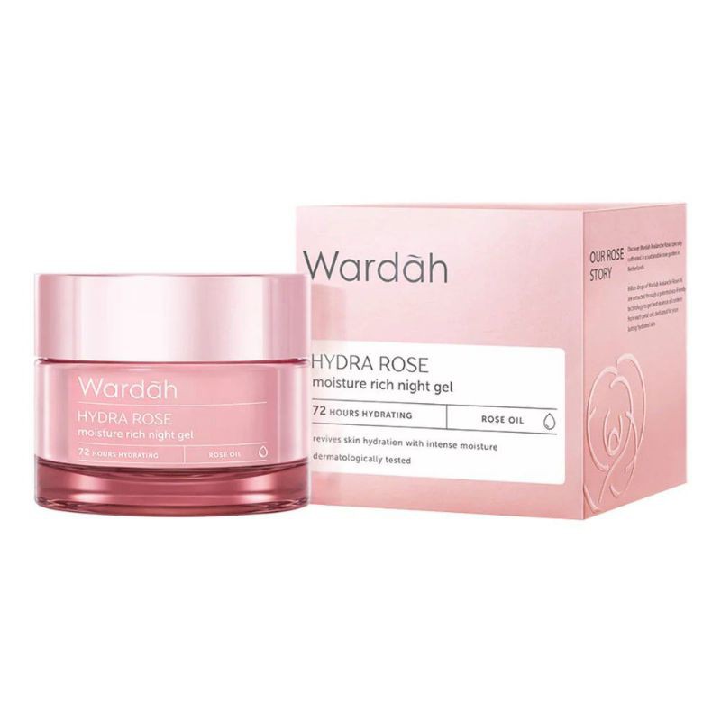 wardah hydra rose night gel