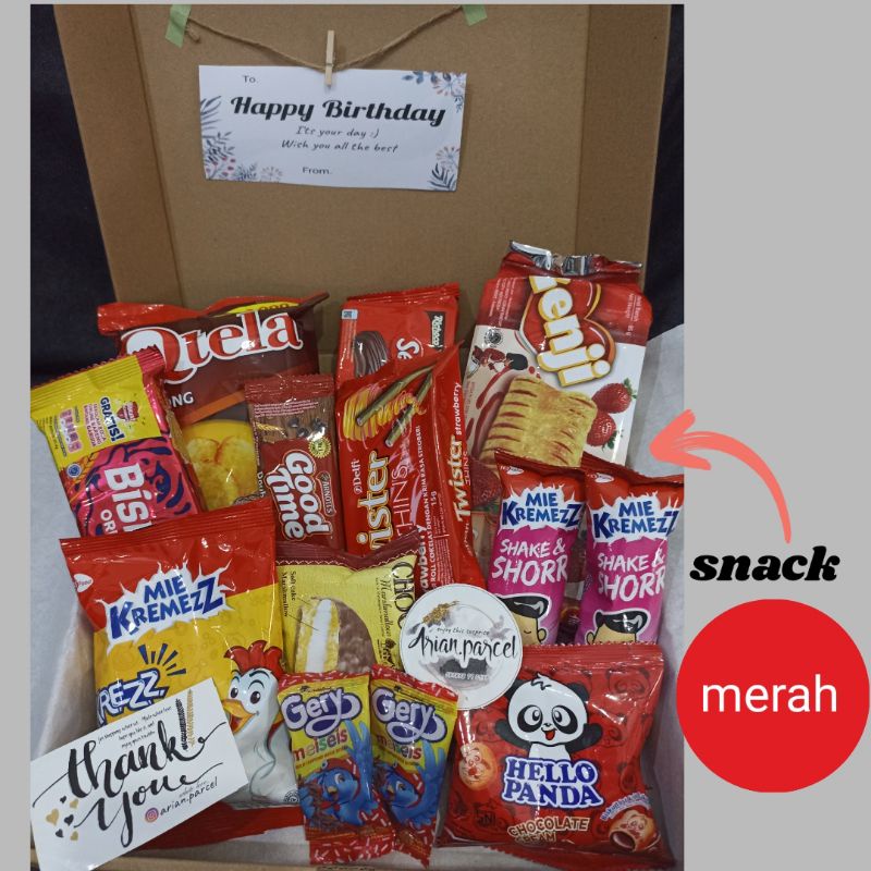 SNACK BOX / HAMPERS SNACK (wajib order bubblewarp) / SNACK ULANG TAHUN / SNACK LEBARAN / SNACK NATAL