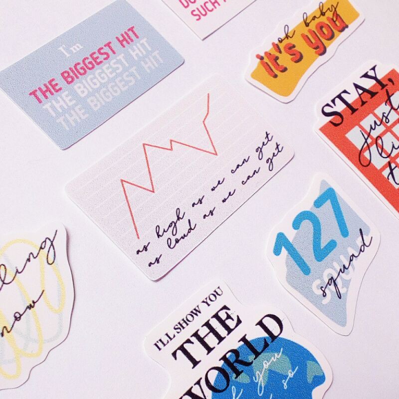 

NCT 127 Lyrics Sticker Set | Stiker Tumblr Kpop Aesthetic